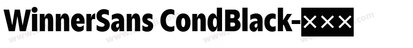 WinnerSans CondBlack字体转换
